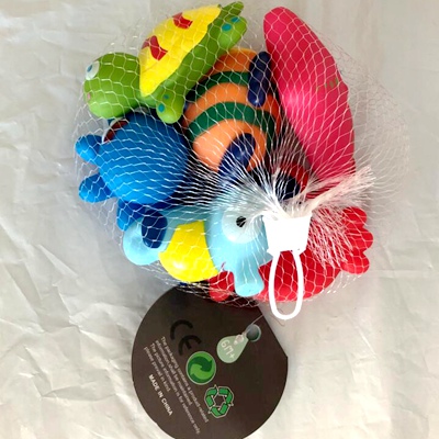 DQTYE 6Pcs Bath Toy Floating Sea Animal, Baby Soft Squirt Bathing Toys Bathtub Cartoon PU Rubber Water Game Baby Floating Bath Toys For Kids Toddlers