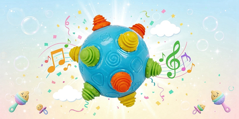 DQTYE Baby Bouncing Jumping Sensory Ball Music Shake Dancing Ball Activation Developmental Toy for Boy and Girl