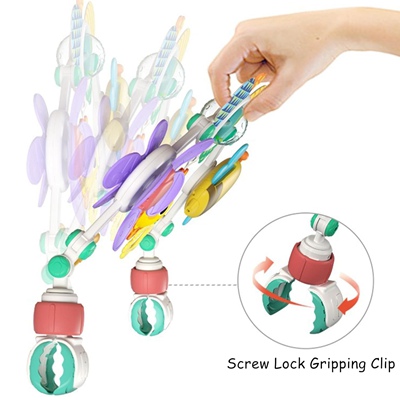 DQTYE Baby Stroll Activity Pram with Foldable Play Arch and Rattle Toy for 6-12 Months Travel